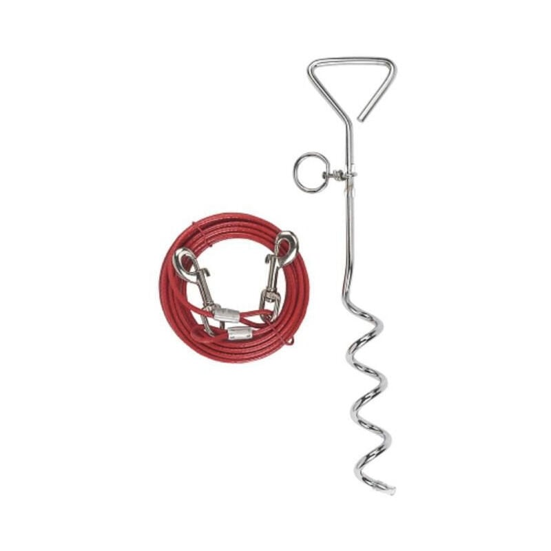 Kerbl Laisse dattache avec ancrage spirale pour chien