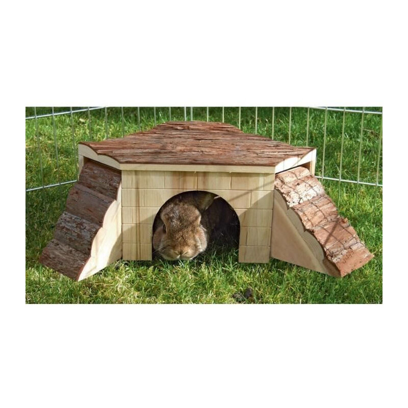 Kerbl - Maison Nature avec rampe pour rongeurs - 37x37x16cm