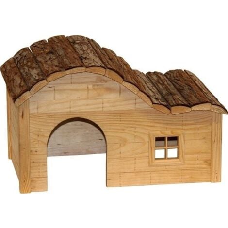 Kerbl Maison pour rongeurs Kerbl - avec toit ondulé Nature