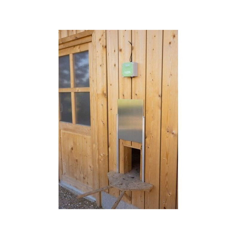 Porte poulailler coulissante Kerbl Alu - 43 x 40 cm - Taille l