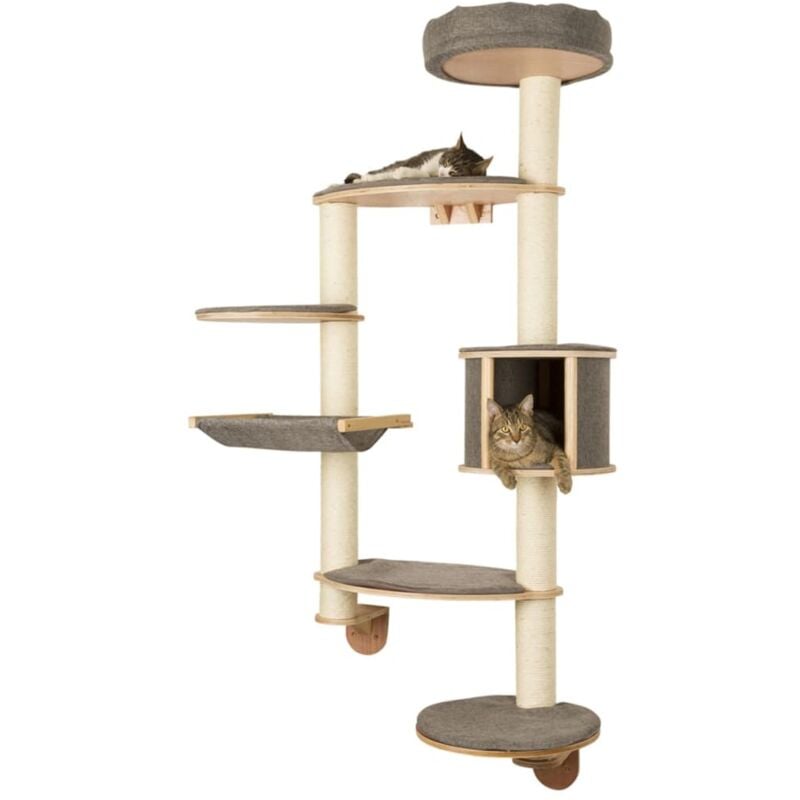

Kerbl Rascadores de pared para gato Dolomit XL Tofana 185cm gris 81541 - Gris