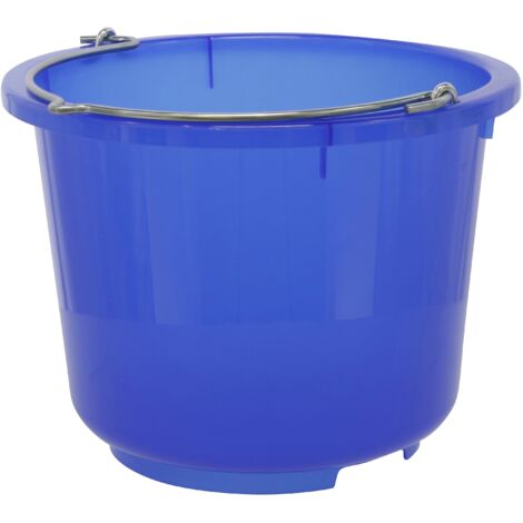 Kerbl Stall und Baueimer, Kunststoff blau transparent 12 Liter, 33cm Durchmesser