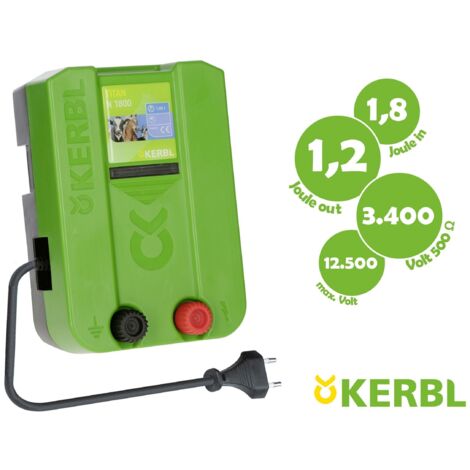 Kerbl Weidezaungerät Titan N1800 Elektrozaungerät Weidegerät Zaun Gerät 230V