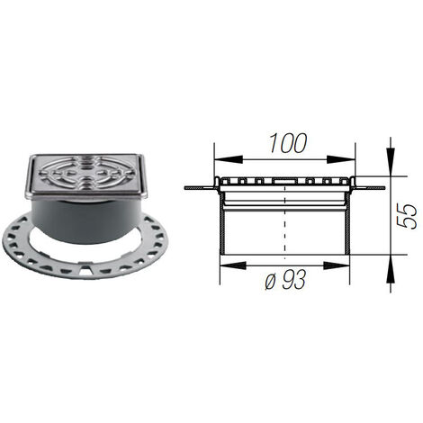 Kerdi Drain Set Griglia Design 1 Acc. 10X10