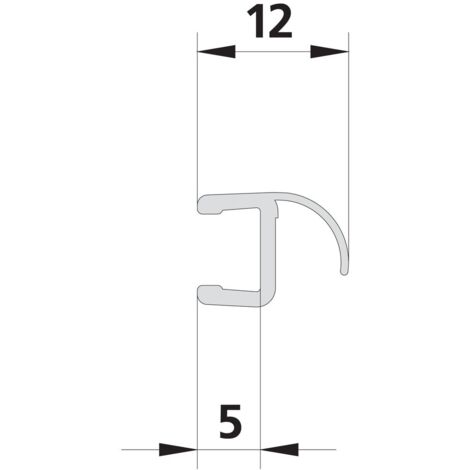 Kermi 1236 1x Glasabdichtung Länge 2000 mm