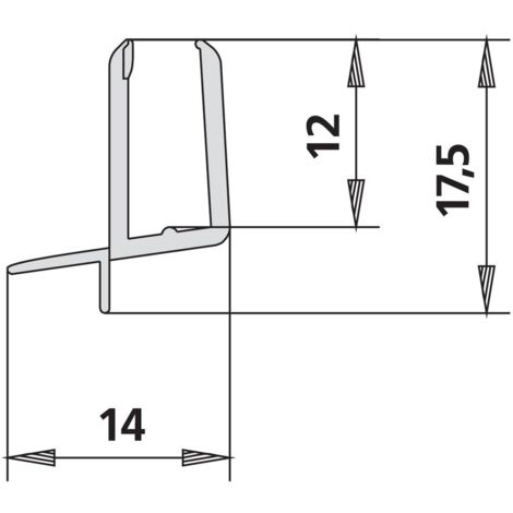 Kermi 4269 1x Dichtleiste 6mm R Kann bei Montage gekürzt werden
