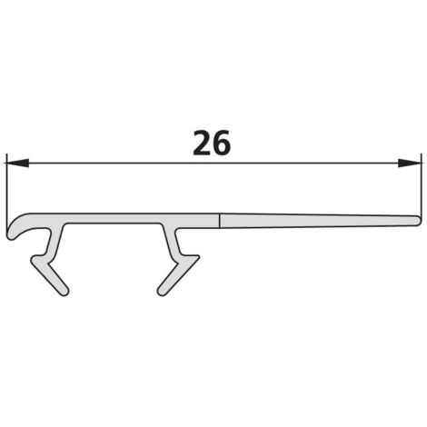 Kermi 9246 1x Anschlagprofil Länge: 2000 mm