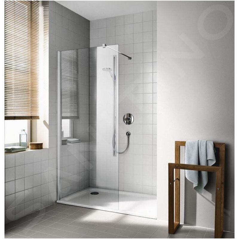 Cada xs - Paroi de douche twf, 50x200 cm, argent brillant/verre transparent CKTWF05020VPK - Kermi
