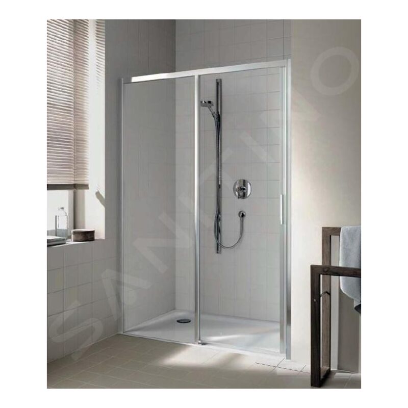 Cada xs - Porte de douche D2L, 120x200 cm, gauche, argent brillant/verre transparent CKD2L12020VPK - Kermi