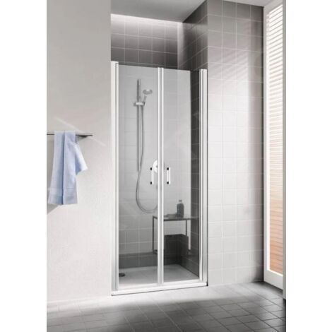 Kermi CADA XS - Porte de douche PTD 100x200, argent brillant/verre transparent CKPTD10020VPK