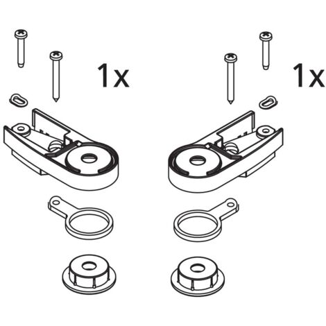 Kermi EBAT022 Set Lager oben Farbe: weiss