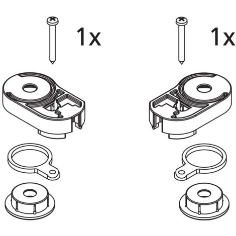 Kermi EBAT025 Set Lager oben Farbe: silber hochglanz