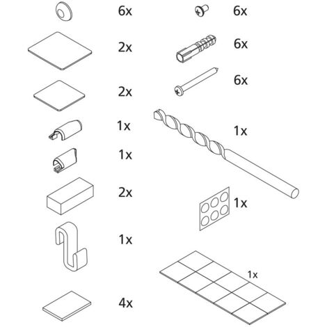 Kermi EBLI013 Set Montagekleinteile