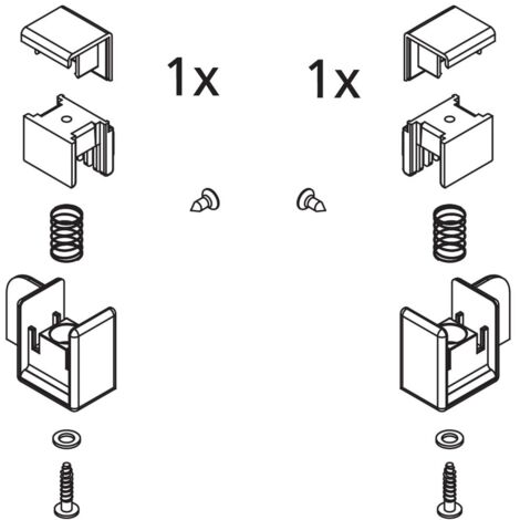 Kermi EBLI024 Set Haken unten kurz