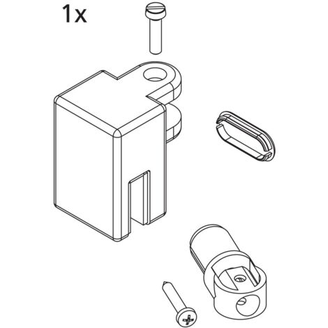 Kermi EBRA013 Set Stabilisierung Kopf Farbe: silber