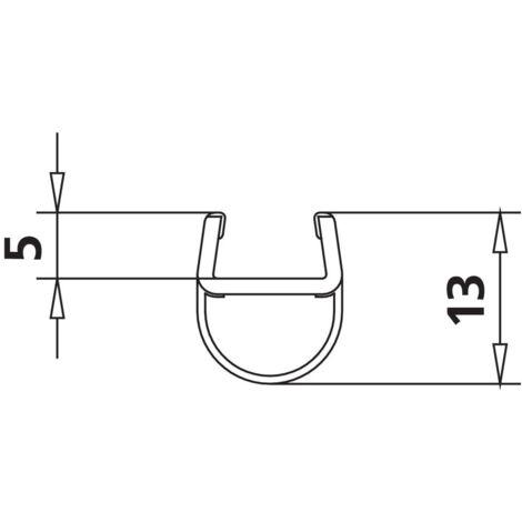 Kermi Glasabdichtung senkrecht x1, 1647, 2000mm, passend bis Serienhöhe 2000mm, 6031696
