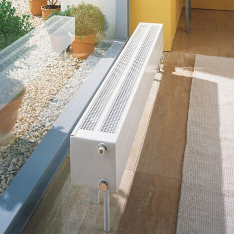 Kermi Kermi Konvektor Konvektoren Ventil KNV Typ 22, HxLxT: 140x700x122 mm, Farbe: weiß, Ventilposition: rechts, 6 bar, Abdeckung: ohne, Wärmeleistung 75/65-20: 509 Watt, KNV220140702R2K