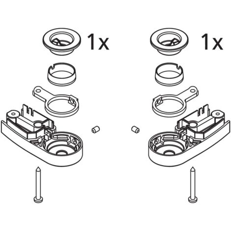 Kermi Lager Set unten, EBAT024, Silber Hochglanz, 2534008
