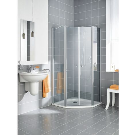 Kermi Pentagone Ibiza 2000 B35 0800x 1850 BV : 770-785 SIMG verre trempé transparent