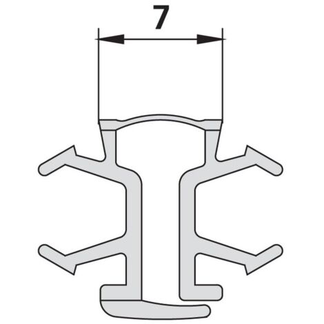 Kermi Scharnierprofil 8286, 1996mm, mit Gleitdichtung senkrecht bis 2000mm, 2282860