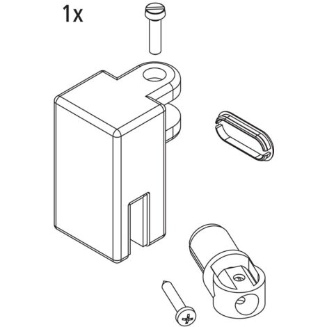 Kermi Stabilisierung Kopf Set, EBFX011, Silber Hochglanz, 2535040