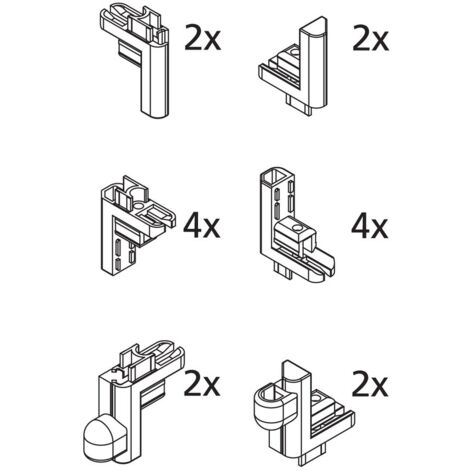 Kermi Stoßverbinder Set, EBIN011, Weiß, 2533856