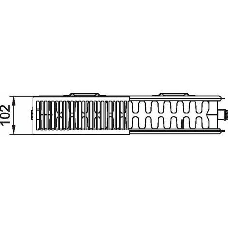 Kermi therm-x2 Line-Kompakt-Austauschheizkörper Typ 22, zweireihig zwei Konvektoren