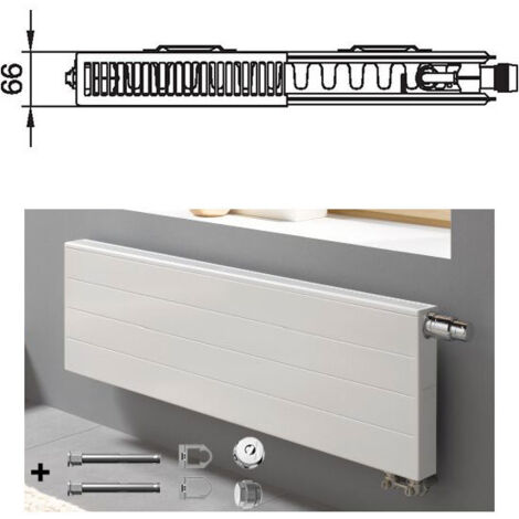 Kermi Therm-x2 Line Ventilheizkörper Typ 12 505x1205mm Ventilposition rechts PLV120501201R1K