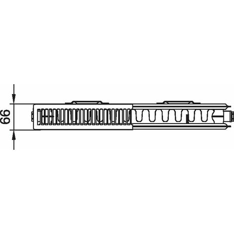 Kermi therm-x2 Plan-Kompakt-Austauschheizkörper Typ 12, zweireihig ein Konvektor