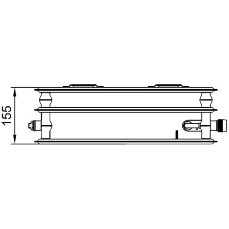 Kermi Therm-x2 Profil Hygiene-Ventilheizkörper Typ 30 500x1100mm Ventilposition links FTV300501101L1K