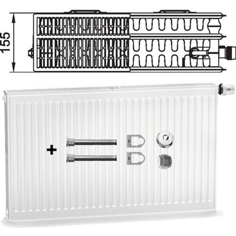 Kermi Therm X2 Profil Ventilheizkörper Typ 33 600x1200mm Ventilposition links FTV330601201L1K