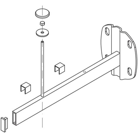 Kermi Universalkonsole Konvektor Länge 350mm weiß