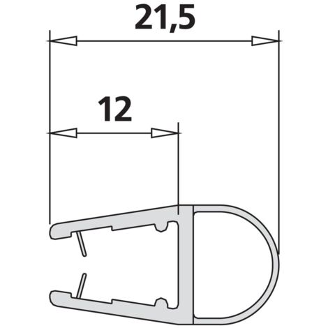 Kermi Wandabdichtung senkrecht x1, 6453, 2000mm, passend bis Serienhöhe 2000mm, 6004125