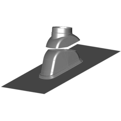 Kermi x-well Universal-Dachpfanne NW 125 für Dachhaube, schwarz