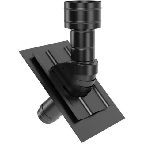 Kermi x-well Universal-Dachpfanne NW 125 mit Dachhaube, schwarz - Y2402125007K