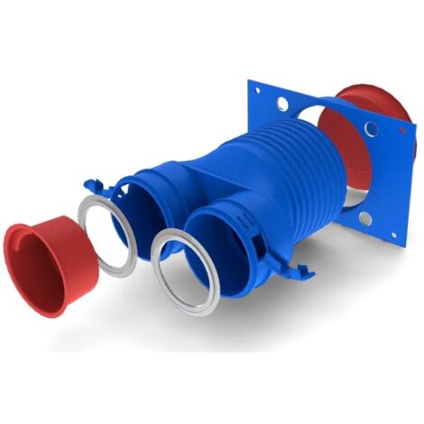 Kermi, x-well Ventilanschluss gerade, 2 x NW 75 - 125