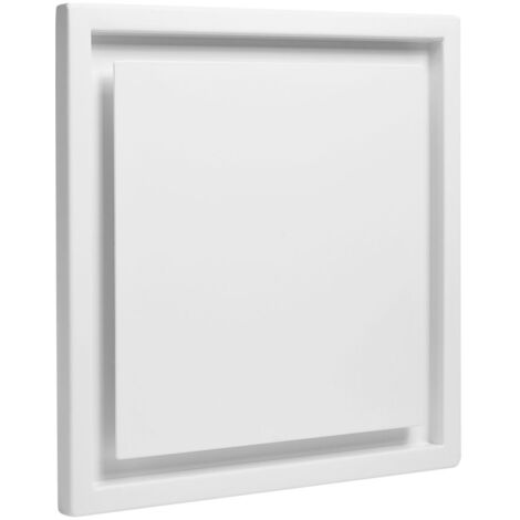 Kermi, x-well Zu-/Abluftdurchlass SEA301 quadratisch aus Metall, weiß, NW 125