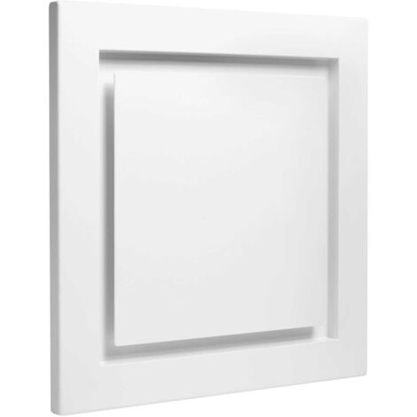 Kermi x-well Zu-/Abluftdurchlass SEA302 quadratisch aus Metall, weiß, NW 125 mm