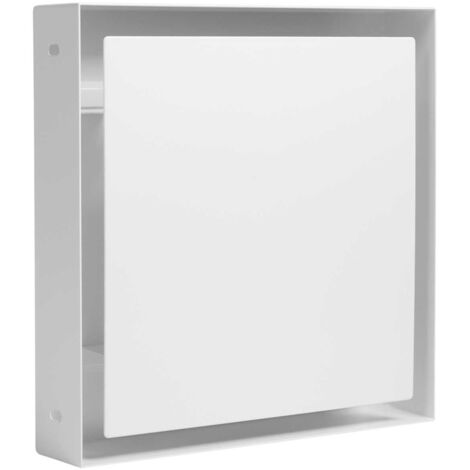Kermi x-well Zu-/Abluftdurchlass SEA303 quadratisch aus Metall, weiß, NW 125 mm