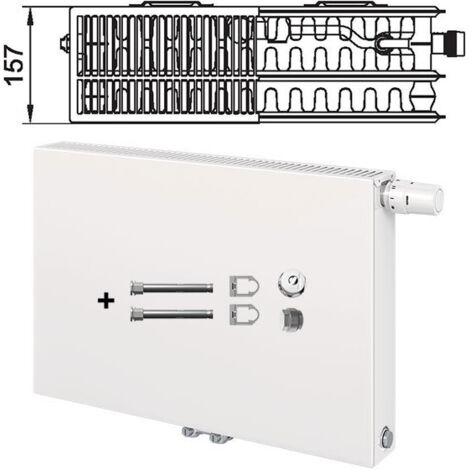 Kermi x2 Plan Vplus T33 BH905x157x1205mm QN3602, weiß, 10 bar, Vent. re, m. Abd