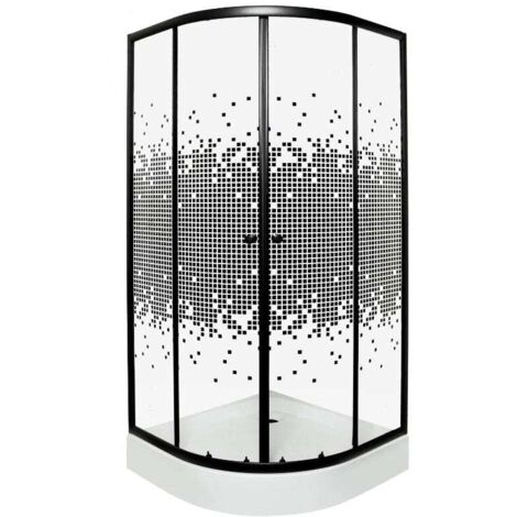 KERRA PIXEL BL Duschwand + Duschwanne / 80 x 80 cm