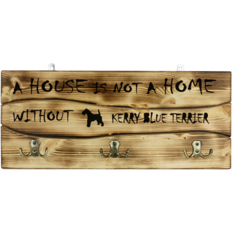 Kerry Blue Terrier, Irish Blue Terrier: percha con perro, expositor de medallas, decoración del hogar de Art-Dog
