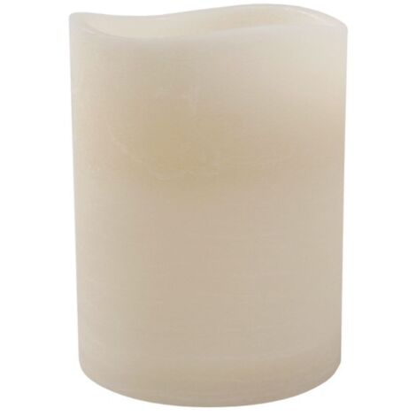 Kerze LED versch. Größen D= 7,5 cm - elfenbein, 7.5x15 cm