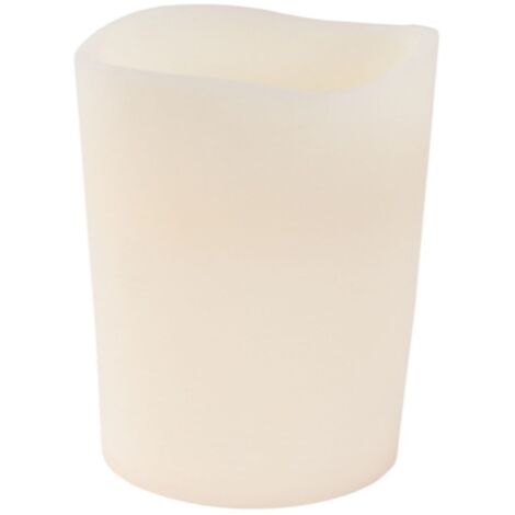 Kerze LED versch. Größen D= 7,5 cm - weiß, 7.5x10 cm