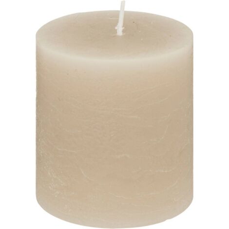 Kerze rustikal - grau taupe - 220g