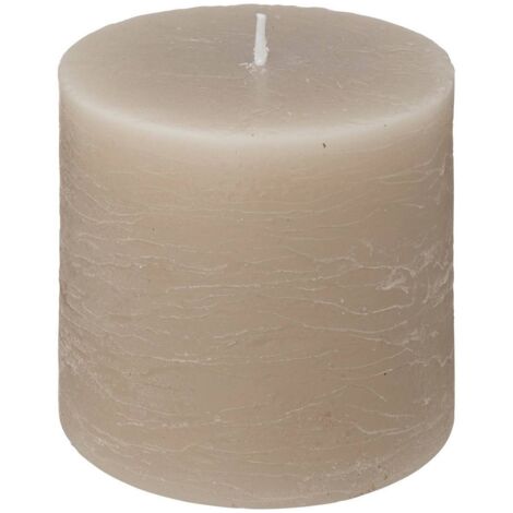 Kerze rustikal - grau taupe - 663g