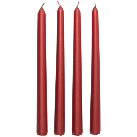 Kerzen Satin, 25 cm, 4er-Set