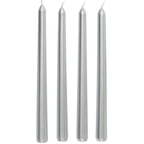 Kerzen Satin, 25 cm, 4er-Set