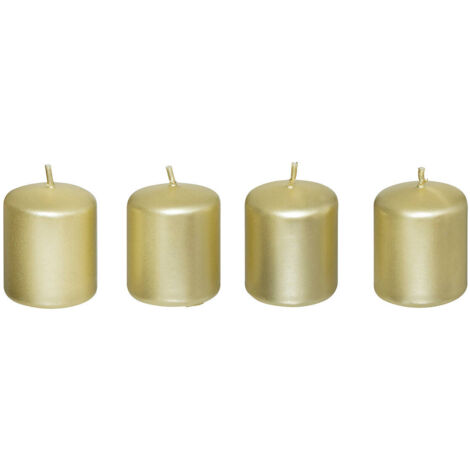 Kerzen Satin, 4 x 4,5 cm, 4er-Set
