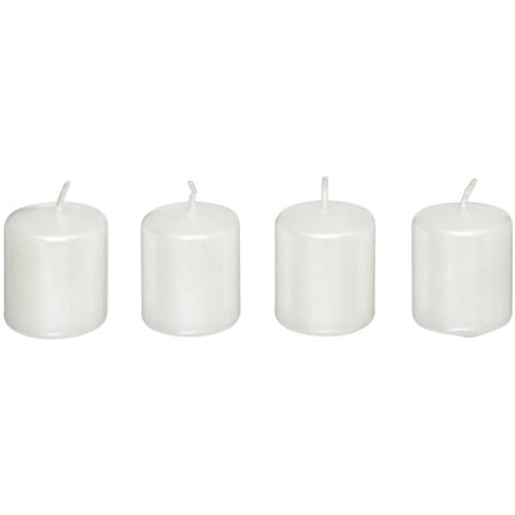 Kerzen Satin, 4 x 4,5 cm, 4er-Set